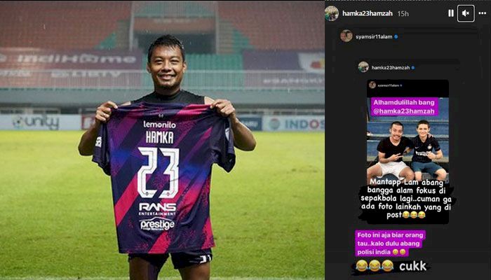 Syamsir Alam Sebut Hamka Hamzah 'Polisi India', Begini Reaksi Kapten RANS Cilegon FC
